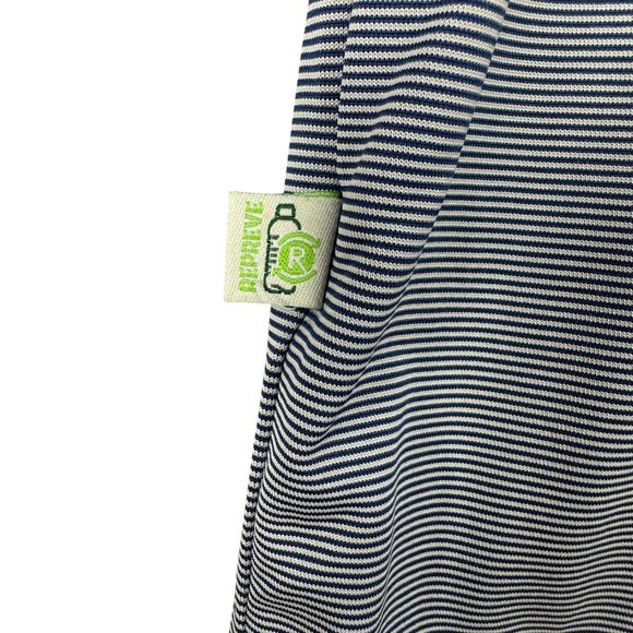 Oobe Team Style Polo Shirt Men M  Gray Repreve Striped Eco-Friendly - Picture 5 of 8